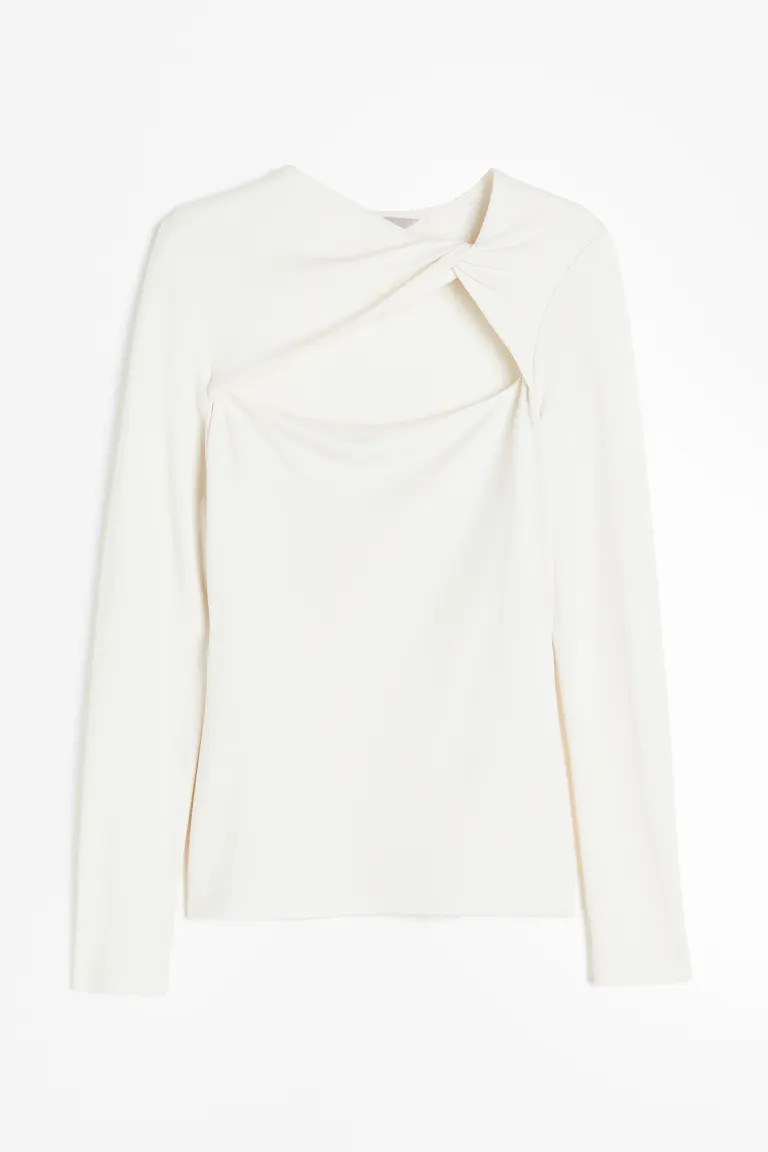 Shirt mit Knotendetail | H&M (DE, AT, CH, NL, FI)