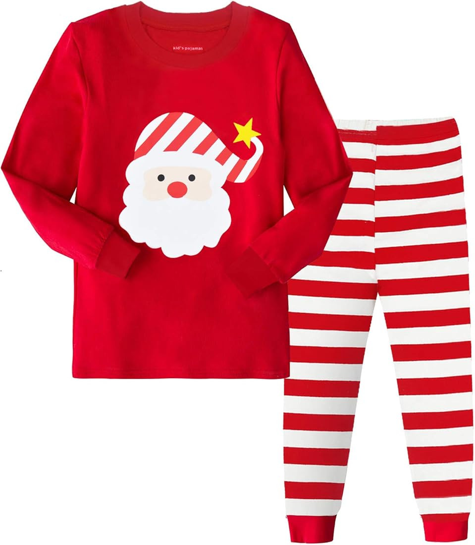 Girls Christmas Pajamas Toddler Boy Kids Holiday Pajamas Set Tphon Santa PJS Winter Sleepwear Childr | Amazon (US)