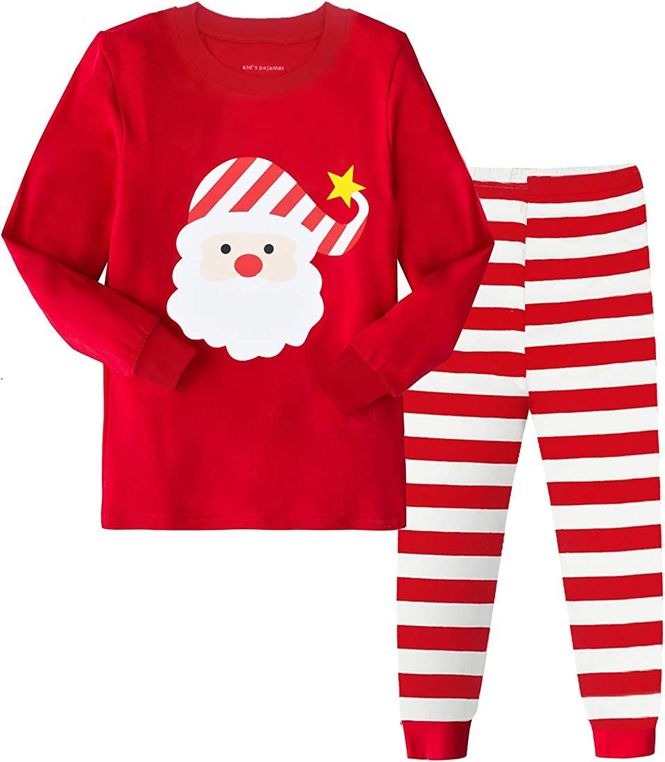 Girls Christmas Pajamas Toddler Boy Kids Holiday Pajamas Set Tphon Santa PJS Winter Sleepwear Childr | Amazon (US)