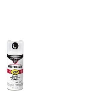 Rust-Oleum Stops Rust 12 oz. Custom Spray 5-in-1 Gloss White Spray Paint 376886 - The Home Depot | The Home Depot
