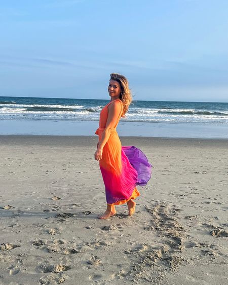 Ombré beach dress, sunset colors, vacation style, vacation dress. Available in 2 new color ways! Would be a cute Easter dress!

#LTKfindsunder100 #LTKtravel #LTKSeasonal