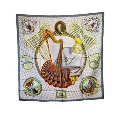 HERMES Hermès Silk Scarf  Hommage a Mozart Hermes Silk Scarf NWOT  | eBay | eBay US