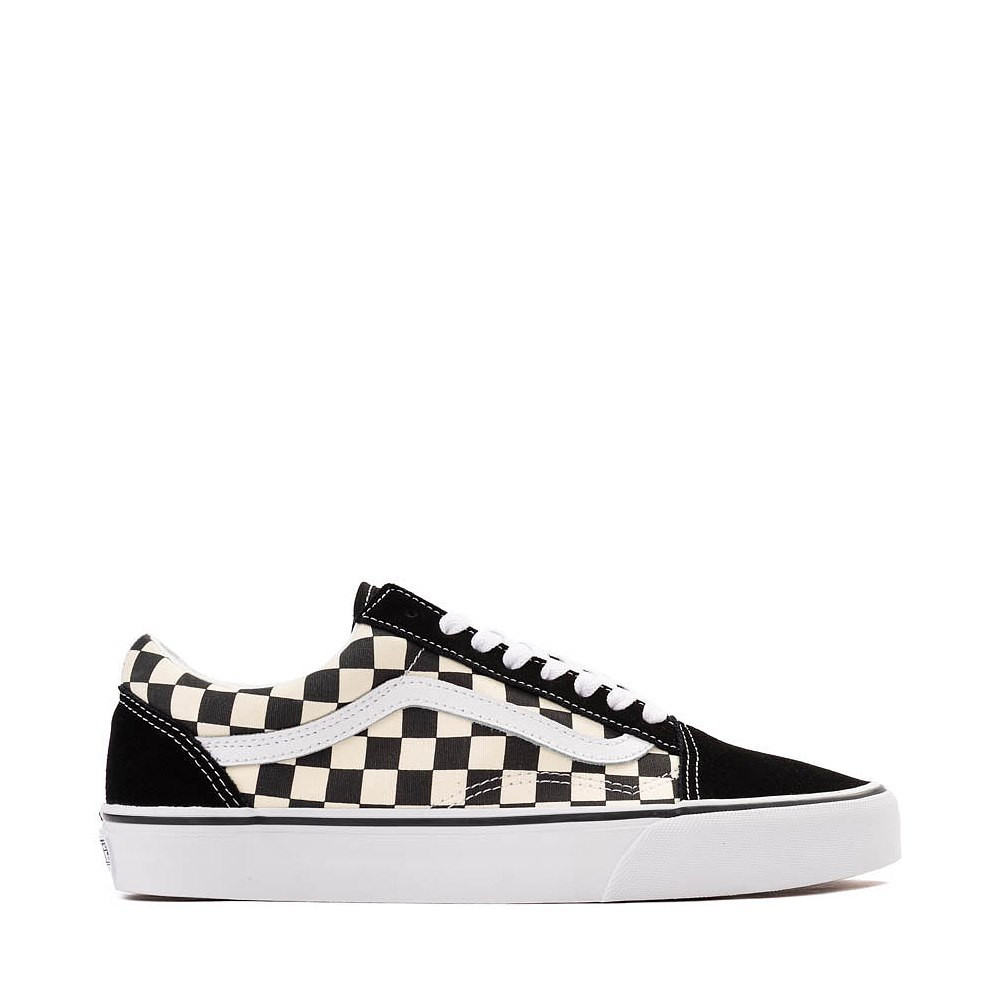 Vans Old Skool Checkerboard Skate Shoe - Black / White | Journeys