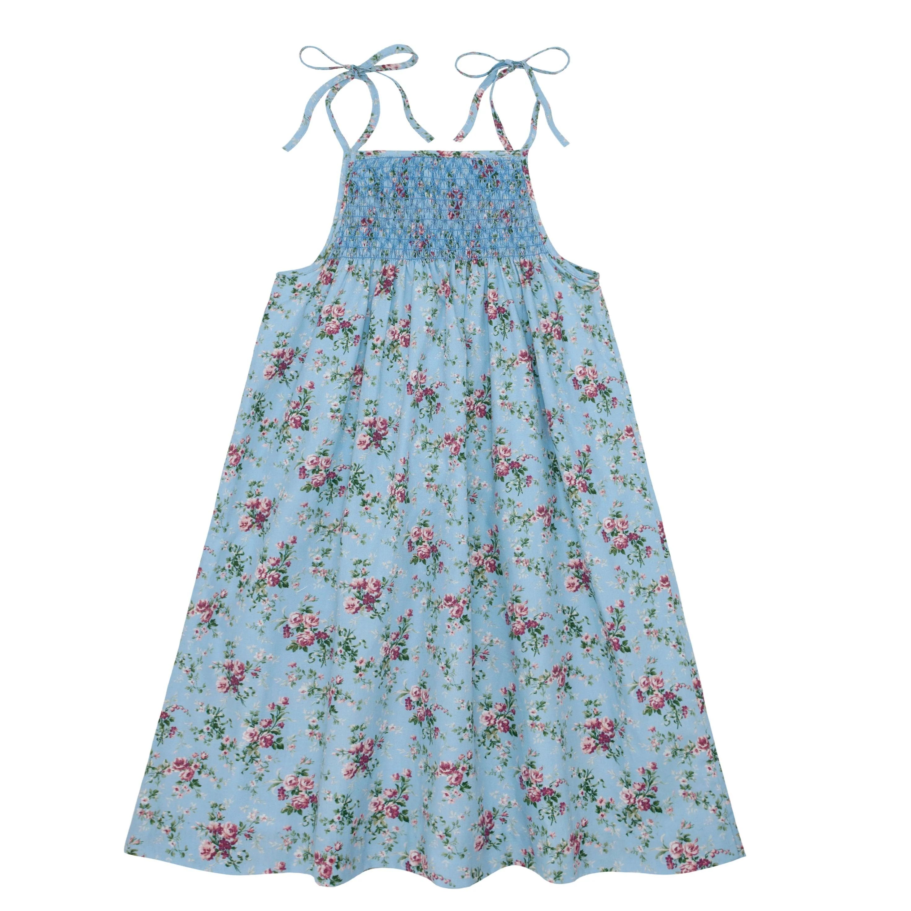 girls brock collection x minnow provence blue smocked dress | minnow