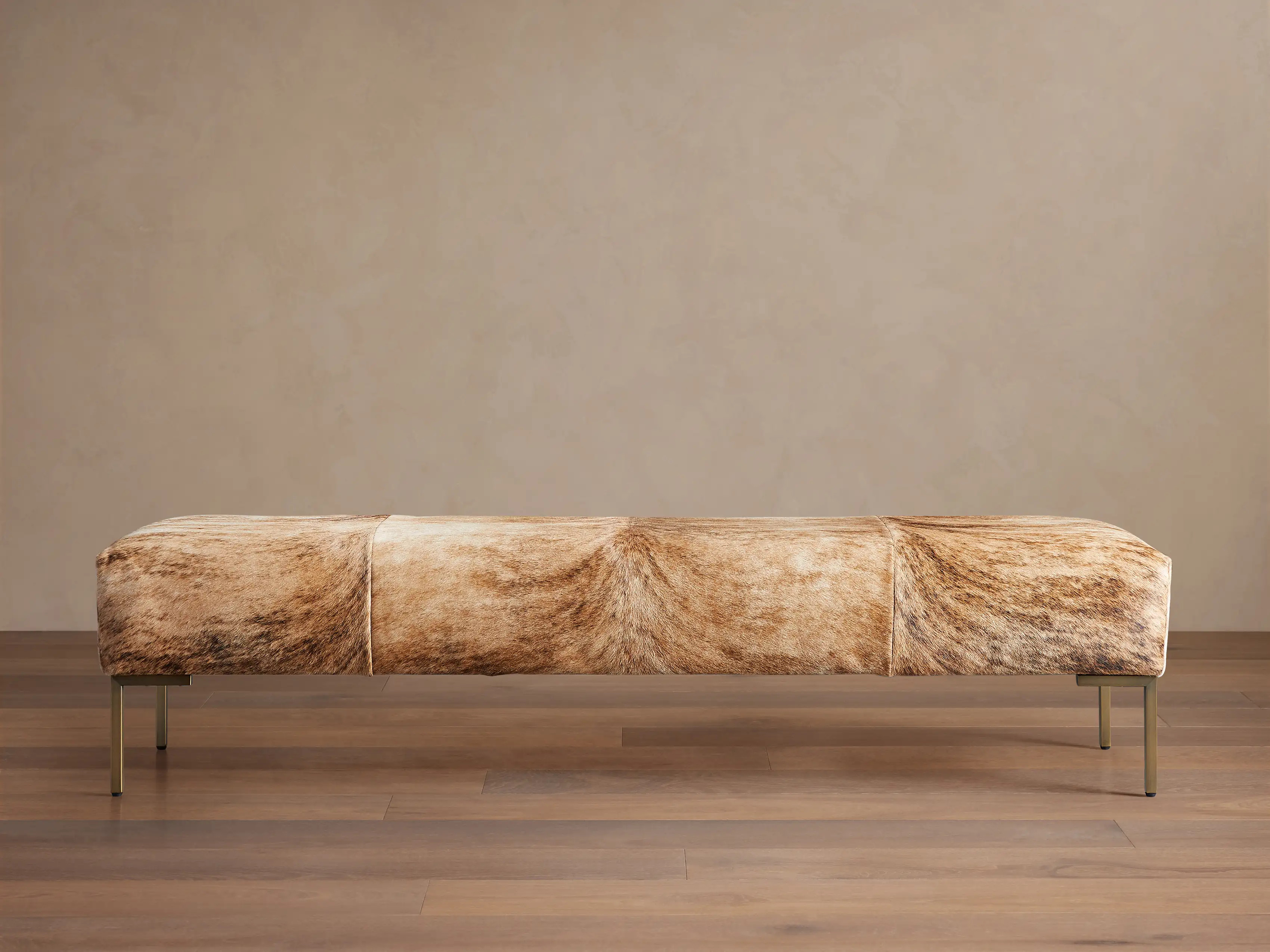 Tilton Hair on Hide Bench | Arhaus