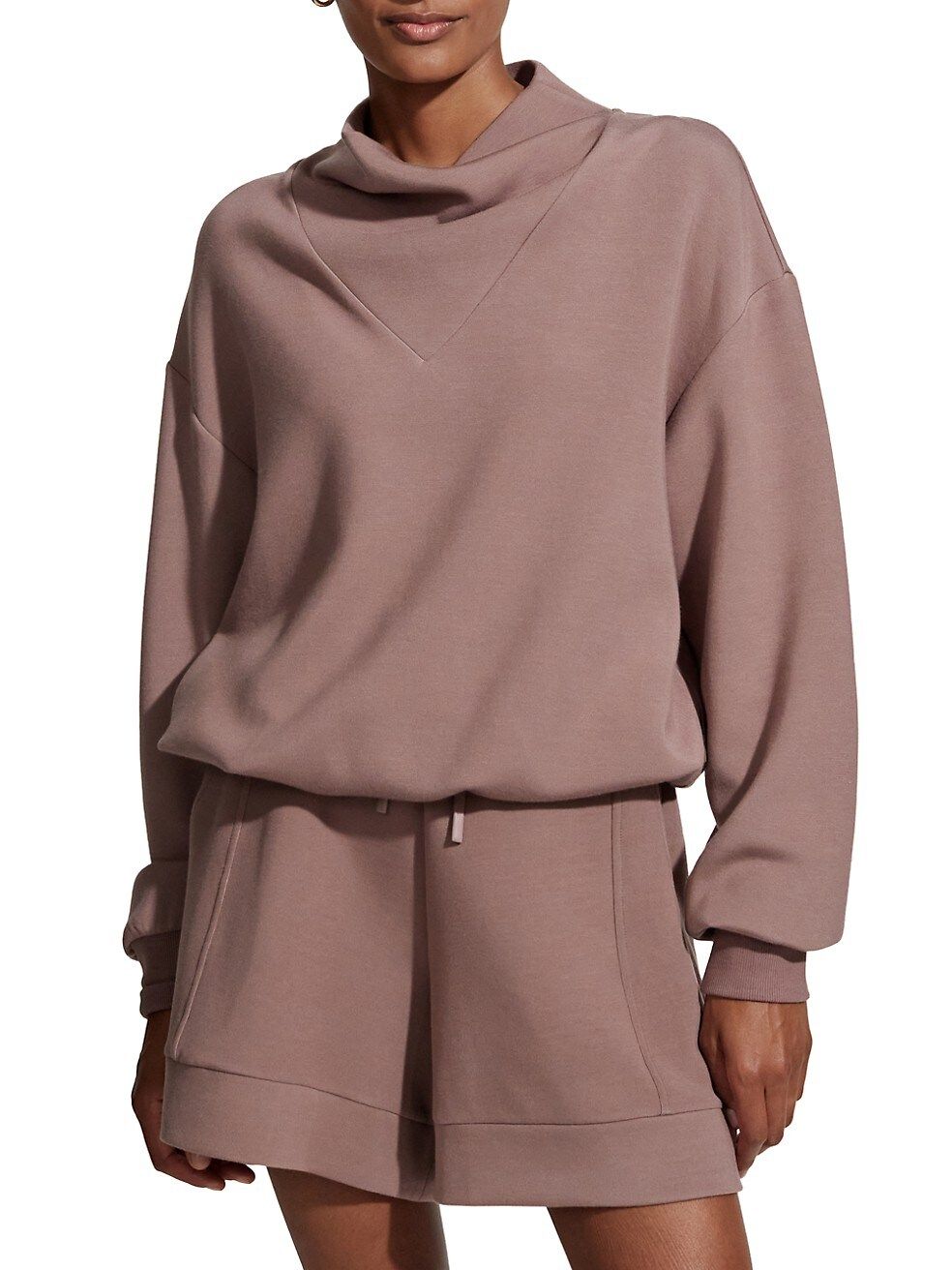 Varley Betsy Melangé Cowl Sweatshirt | Saks Fifth Avenue