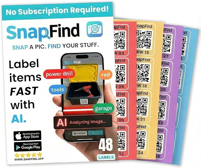 Smart QR Code Labels – AI Auto-Labeling, No Typing! Storage Bins & Moving Containers – iOS an... | Amazon (US)