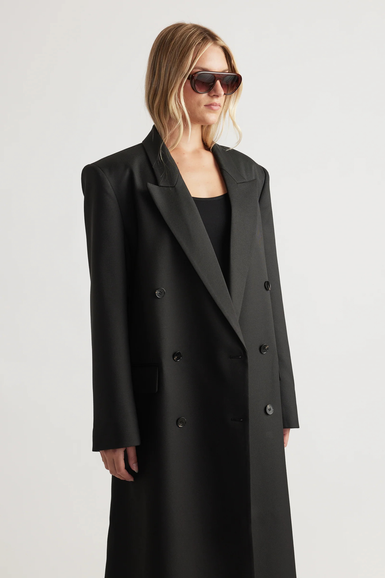 Ella Blazer Coat - Black | DECJUBA