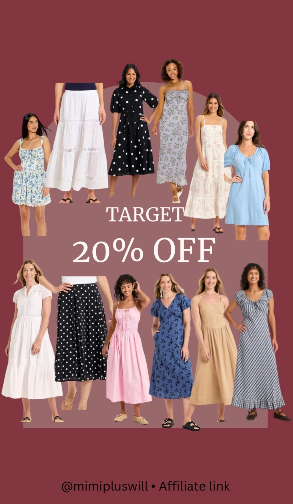 20% off target dresses and skirts!

Dress | spring | vacation | spring break | Easter 
Follow @mimipluswill for more!

#LTKSaleAlert #LTKPetite #LTKValentine