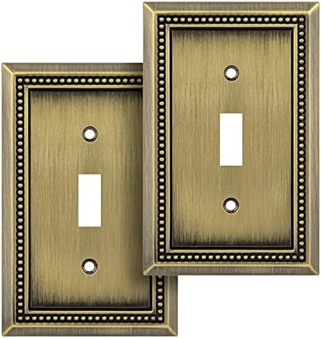 Henne Bery Sunken Pearls Heavy Duty Decorative Wall Plate Switch Plate Outlet Cover (Single Toggl... | Amazon (US)
