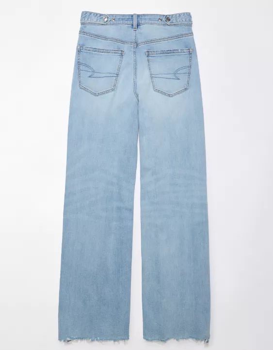 AE Dreamy Drape Stretch Super High-Waisted Baggy Wide-Leg Jean | American Eagle Outfitters (US & CA)