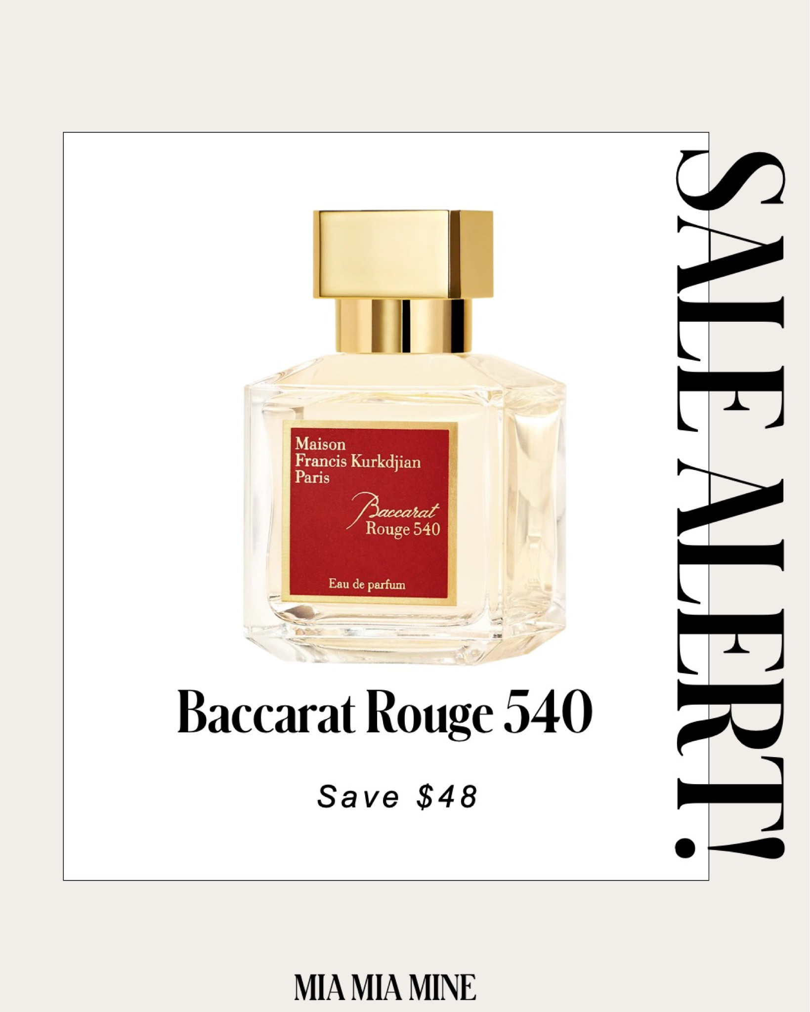 Baccarat best sale perfume sale