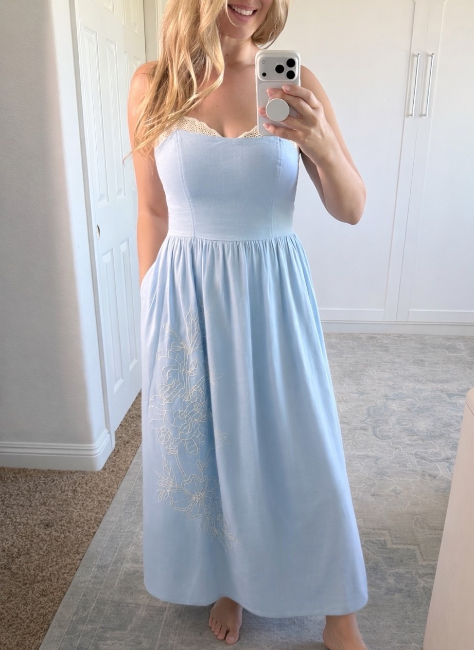 The most stunning flattering maxi spring and summer linen dress, runs true to size, wearing a small. 

#LTKootd #LTKSpringSale #LTKSeasonal