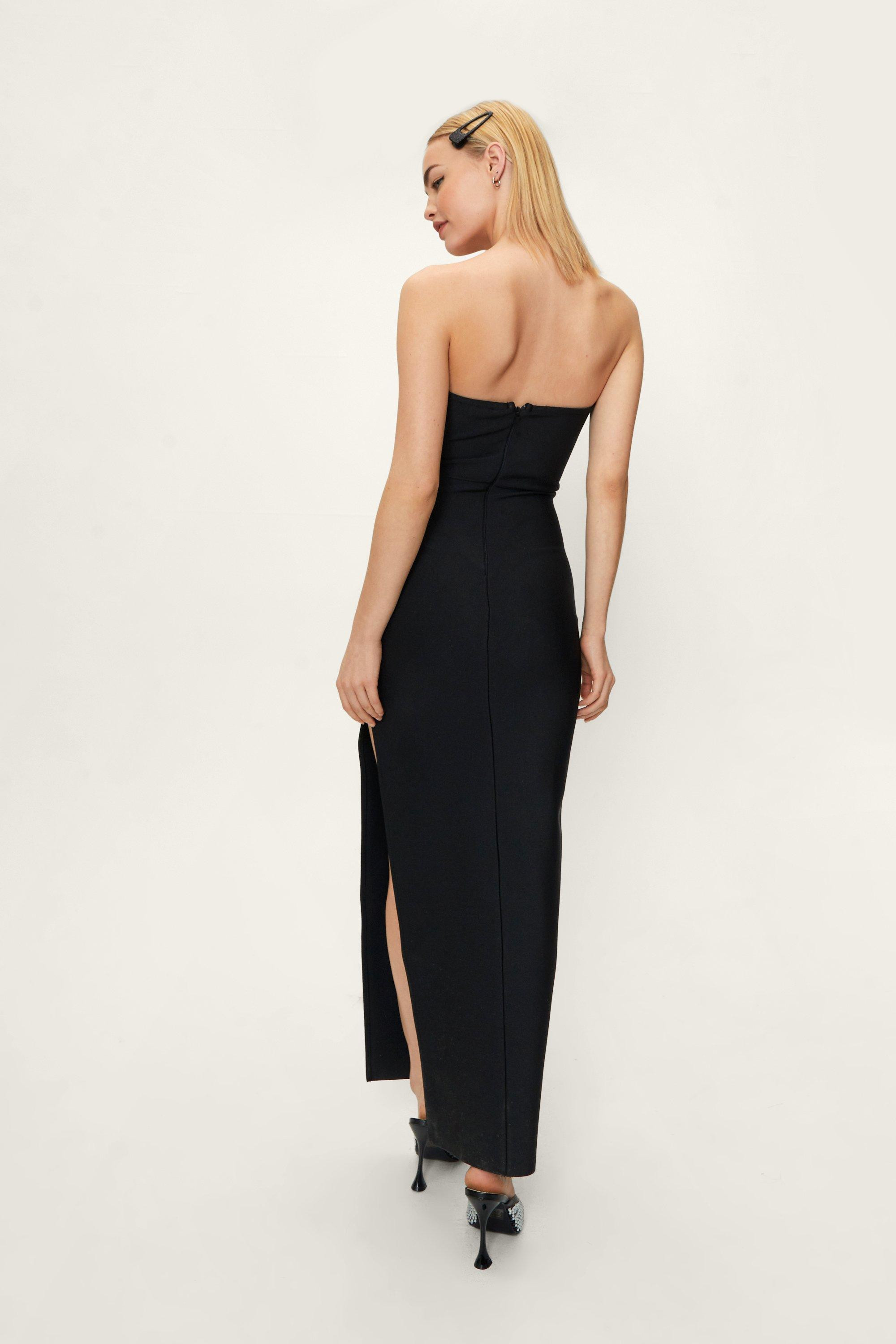 Bandage Cut Out Low Neckline Midi Dress | Nasty Gal Canada