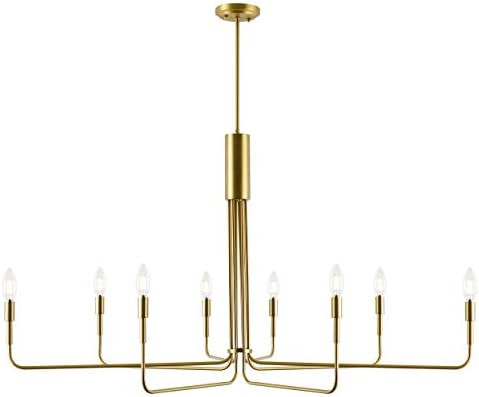 Light Society LS-C317-BB Bella 8-Light Chandelier, Brushed Brass | Amazon (US)