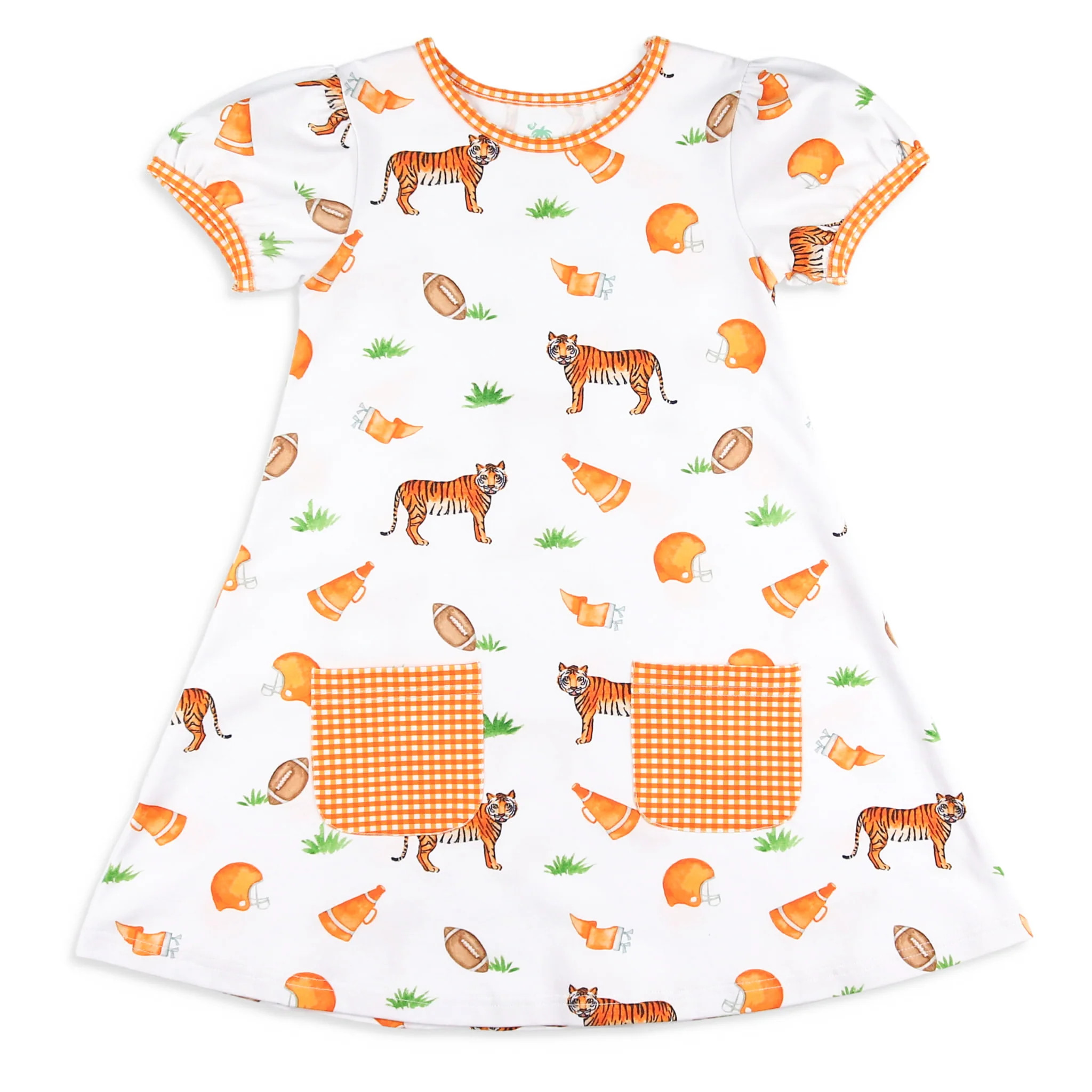 Girls Gameday Play Dress - Orange Tigers - Shrimp and Grits Kids | Shrimp and Grits Kids