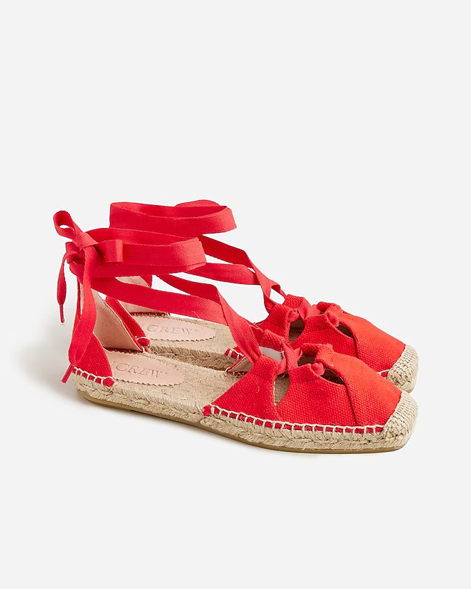 Made-in-Spain cutout lace-up espadrilles | J.Crew US