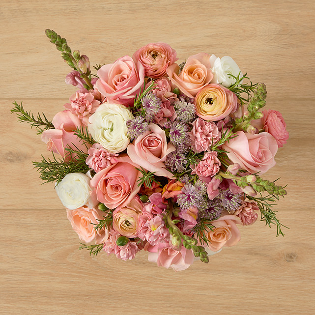 Mixed Bouquet with Pink & Coral Roses & Ranunculus - The Bouqs Co. | The Bouqs Co.
