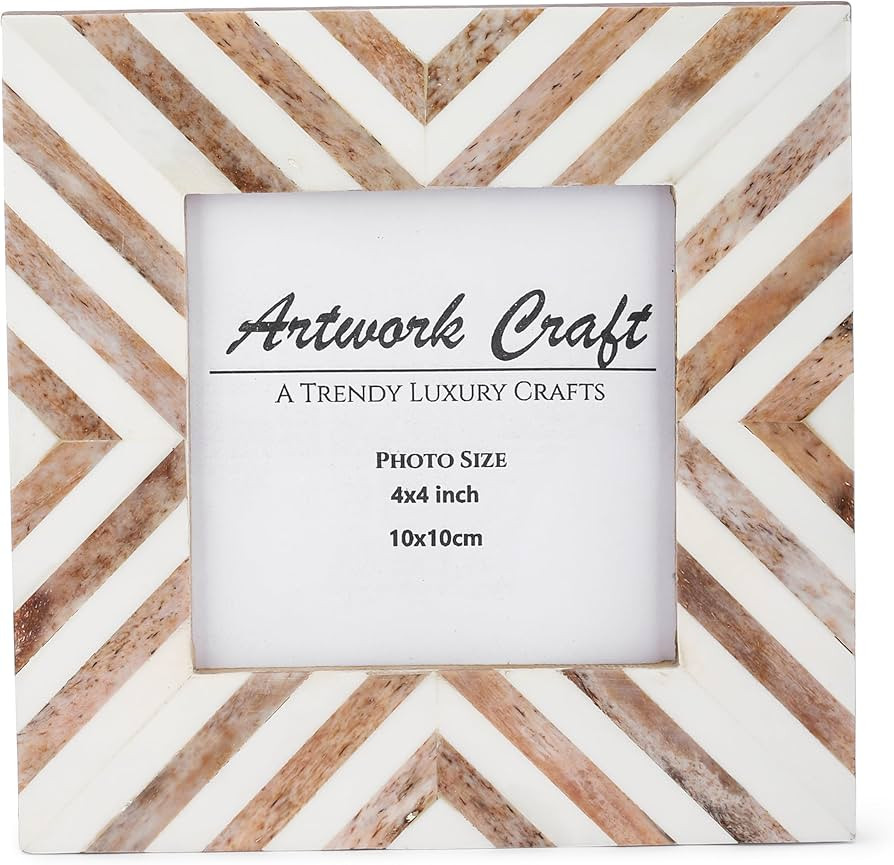 Artwork Craft Picture Photo Frame Chevron Herringbone Art Inspired Vintage Table-Top/Wall Décor ... | Amazon (US)