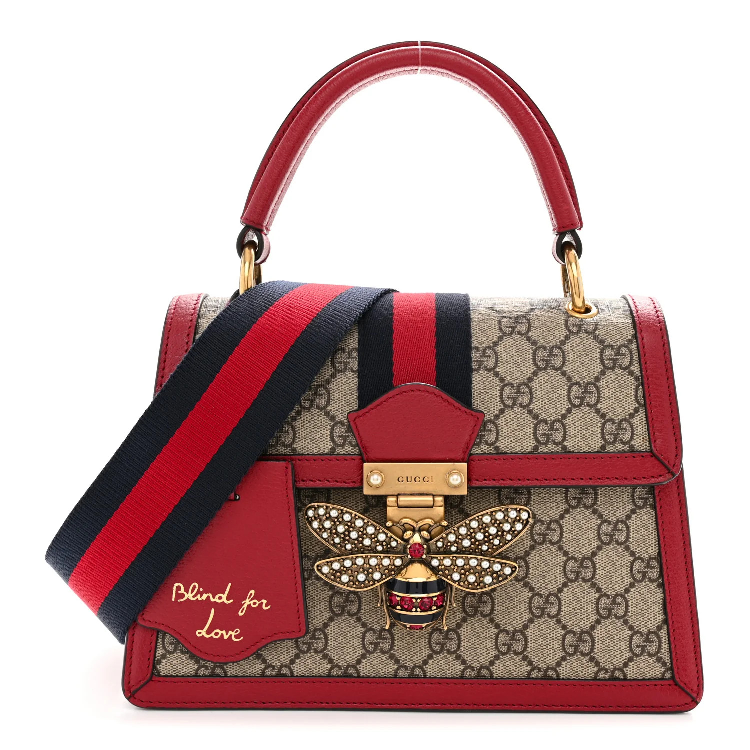 Gucci GG Supreme Monogram Small Queen Margaret Top Handle Bag Red 1915510 | FASHIONPHILE (US)