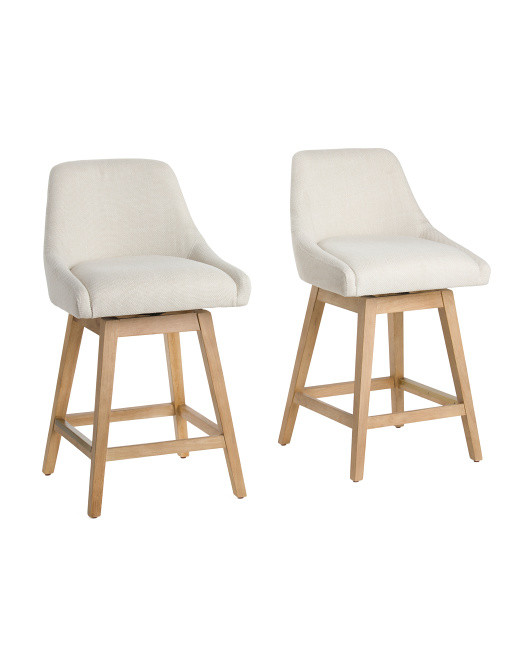 Set Of 2 Kennedy Swivel Counter Stools | TJ Maxx