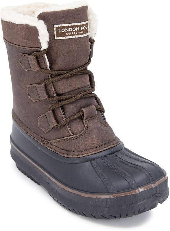 LONDON FOG Boys Cheshire Cold Weather Snow Boot Brown 12 | Amazon (US)