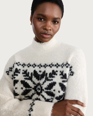 F&F Fair Isle Knit Jumper With Wool in Cream | Tesco F&F