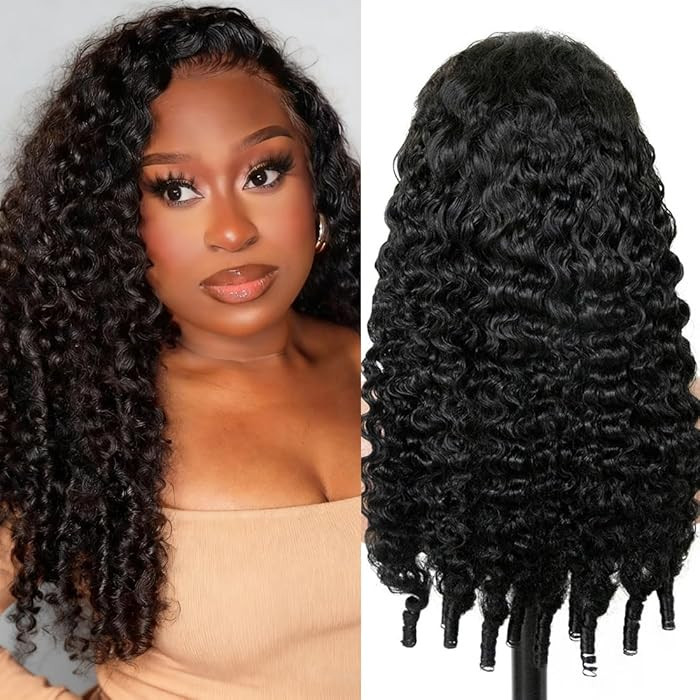 Burmese Curly Wig for Black Women 13x6 Lace Front Wigs Human Hair 250 Density HD Lace Frontal Hum... | Amazon (US)