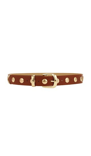 Faux Leather Belt in Brown | Revolve Clothing (Global)