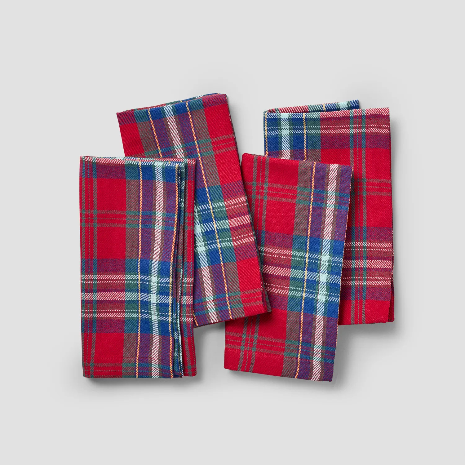 Sur La Table Jolly Santa Plaid Napkins, Set of 4 | Sur La Table