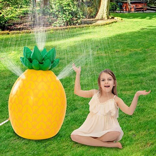 JOYIN Inflatable Tropical Pineapple Sprinkler, 35” Lawn Sprinkler for Kids Water Toy for Boys G... | Amazon (US)