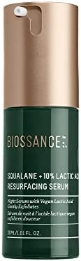 Biossance Squalane + Lactic Acid Resurfacing Night Serum - Vegan 10% Lactic Acid Face Serum for S... | Amazon (US)