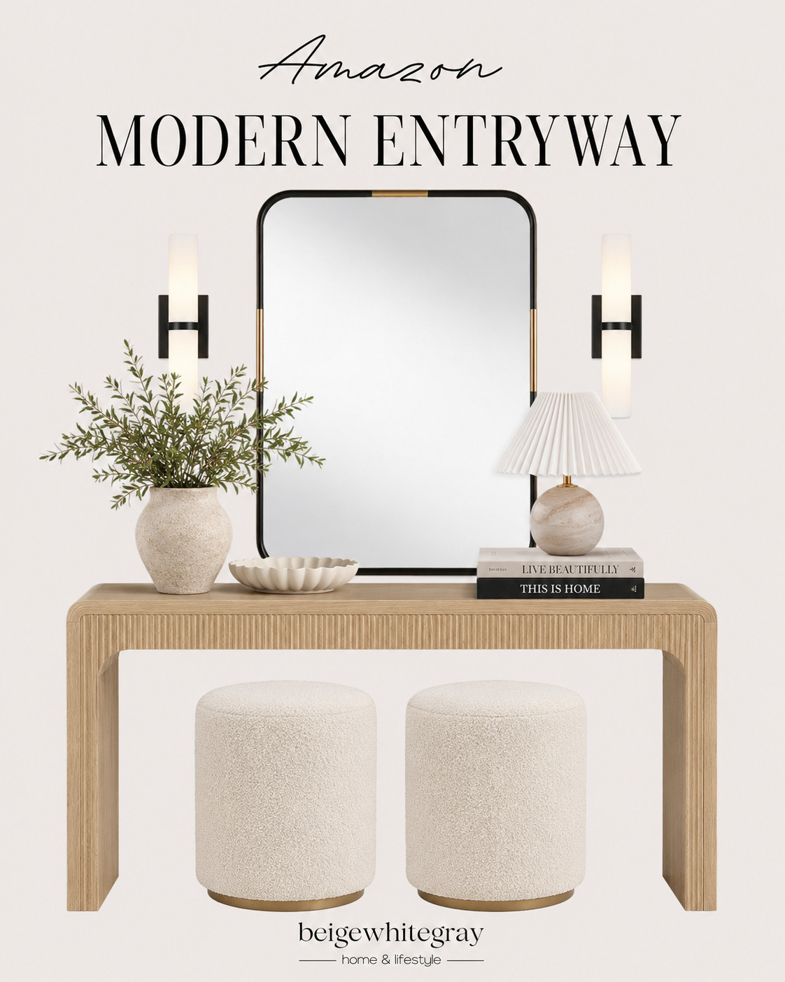 Transform your space with these modern entryway essentials from Amazon. #HomeDecor #EntrywayStyle