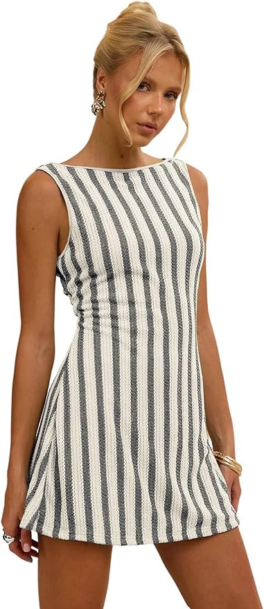 GORGLITTER Women's Crochet Vacation Summer Mini Dress Sundresses Boho Beach Hawaiian Party Club G... | Amazon (US)