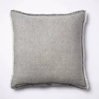 Linen Throw Pillow with Contrast Frayed Edges - Threshold™ designed with Studio McGee | Target