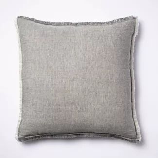 Linen Throw Pillow with Contrast Frayed Edges - Threshold™ designed with Studio McGee | Target