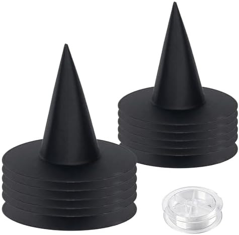 ONEUPIN Halloween Black Witch Hats Wizard Costume Hats for Women Indoor Outdoor Halloween Decor f... | Amazon (US)