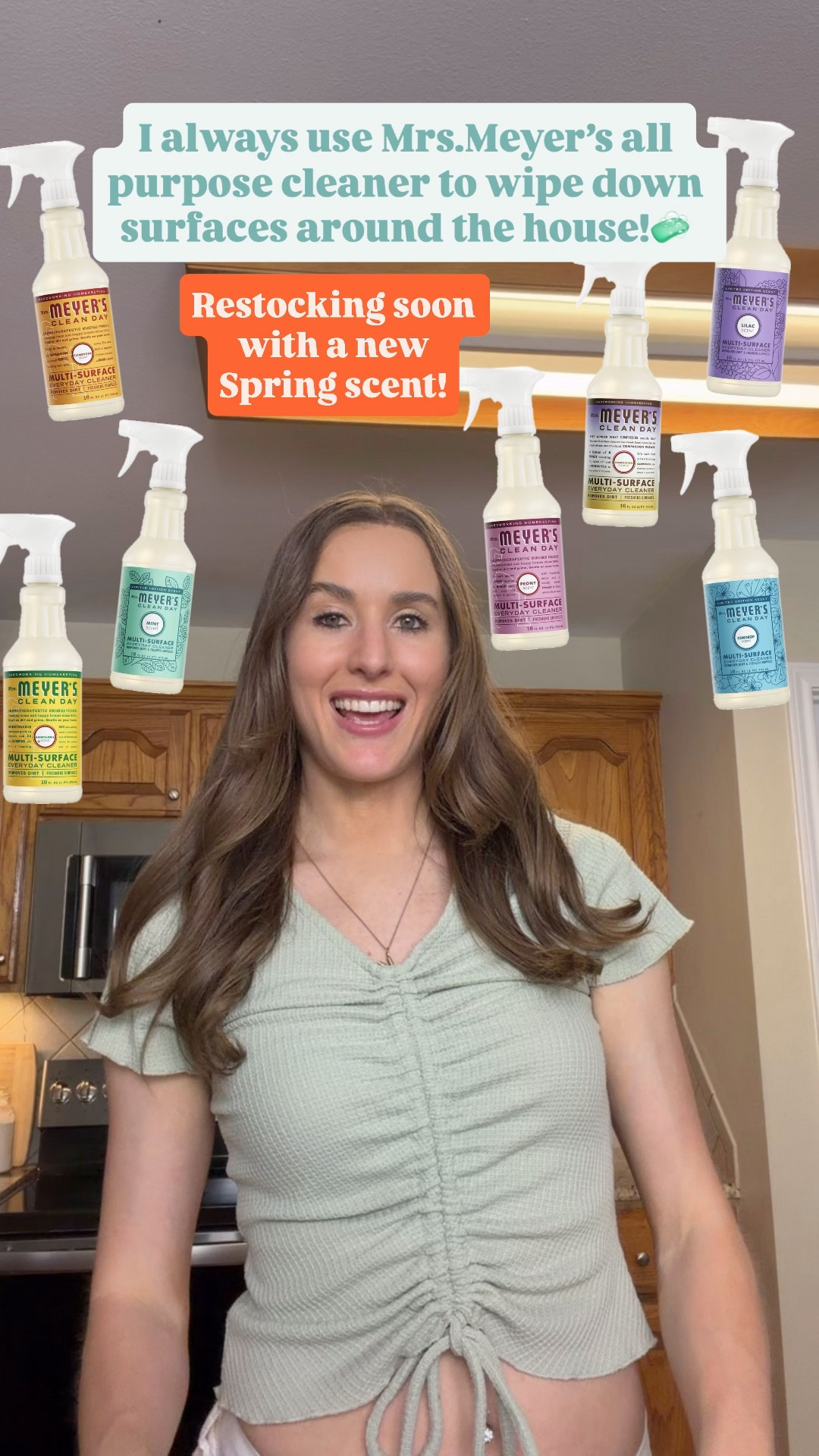 Mrs. Meyer’s cleaning spray. All purpose cleaner. Nontoxic household products. Kitchen cleaning. Clean home. @Target 

#LTKHome #LTKSeasonal