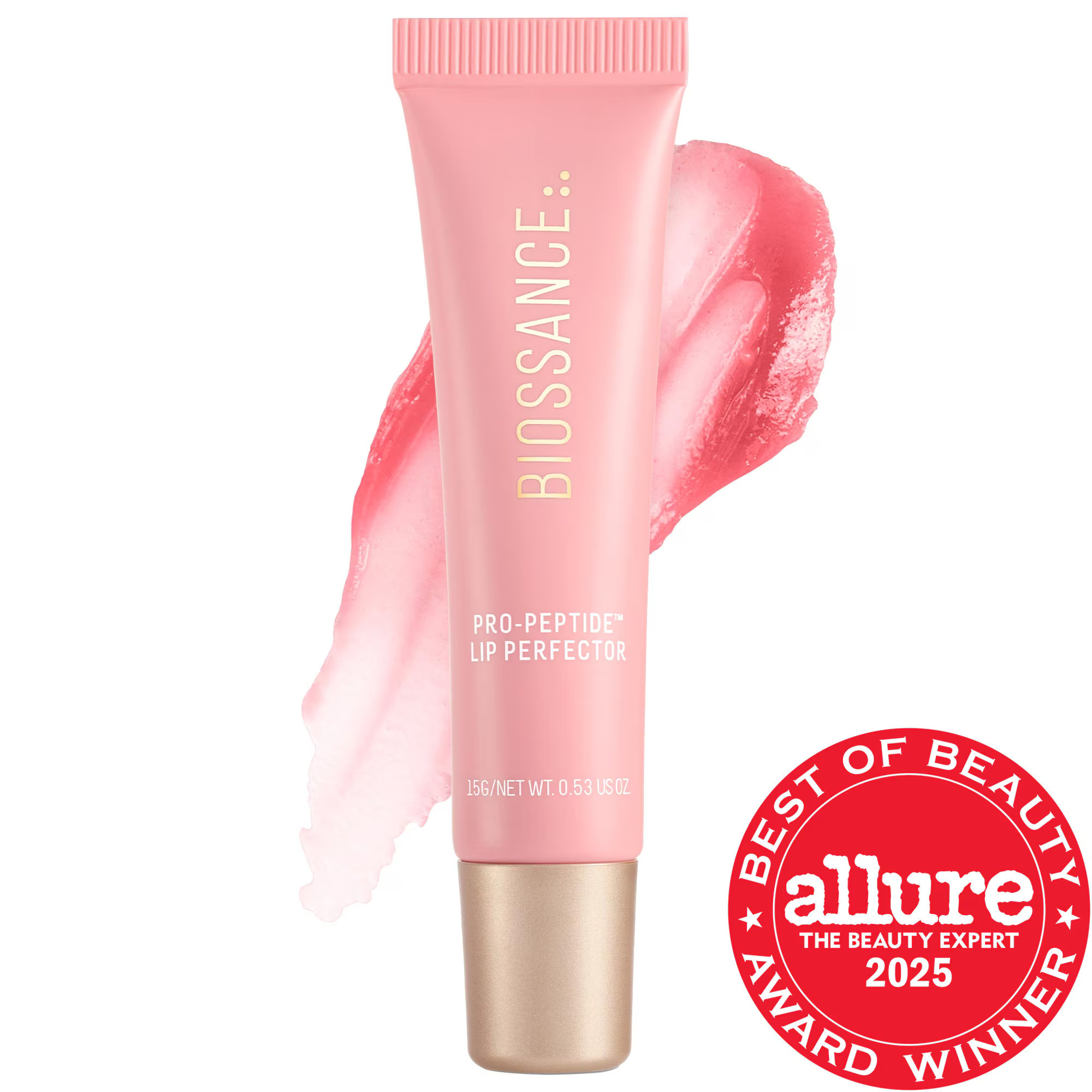 Biossance Pro-Peptide Hydrating Lip Perfector Balm with Hyaluronic Acid Blush Quartz 0.5 oz / 15 g | Sephora (US)