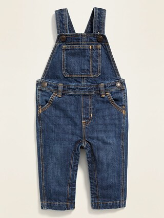 Unisex Dark-Wash Jean Overalls for Baby | Old Navy (US)