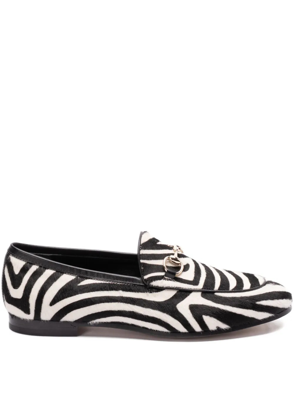 Gucci zebra-print loafers - Black | Farfetch Global
