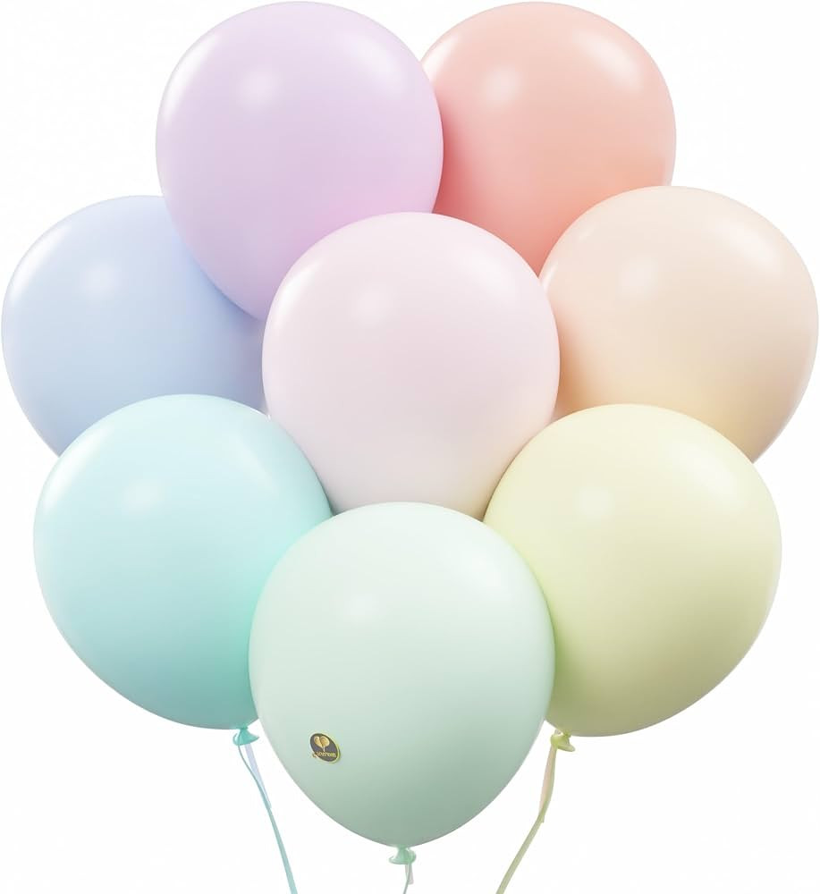 AFTERLOON® Biodegradable Balloons 50 pcs Pastel Assorted 10 Inch, Matte Color Thickened Extra St... | Amazon (US)