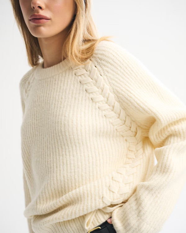 Dad Lace-Up Crew Sweater | Abercrombie & Fitch (US)