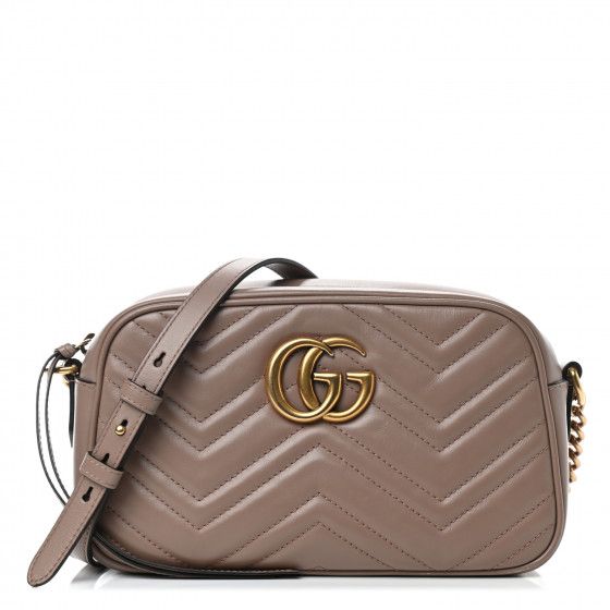 GUCCI

Calfskin Matelasse Small GG Marmont Chain Shoulder Bag Taupe | Fashionphile