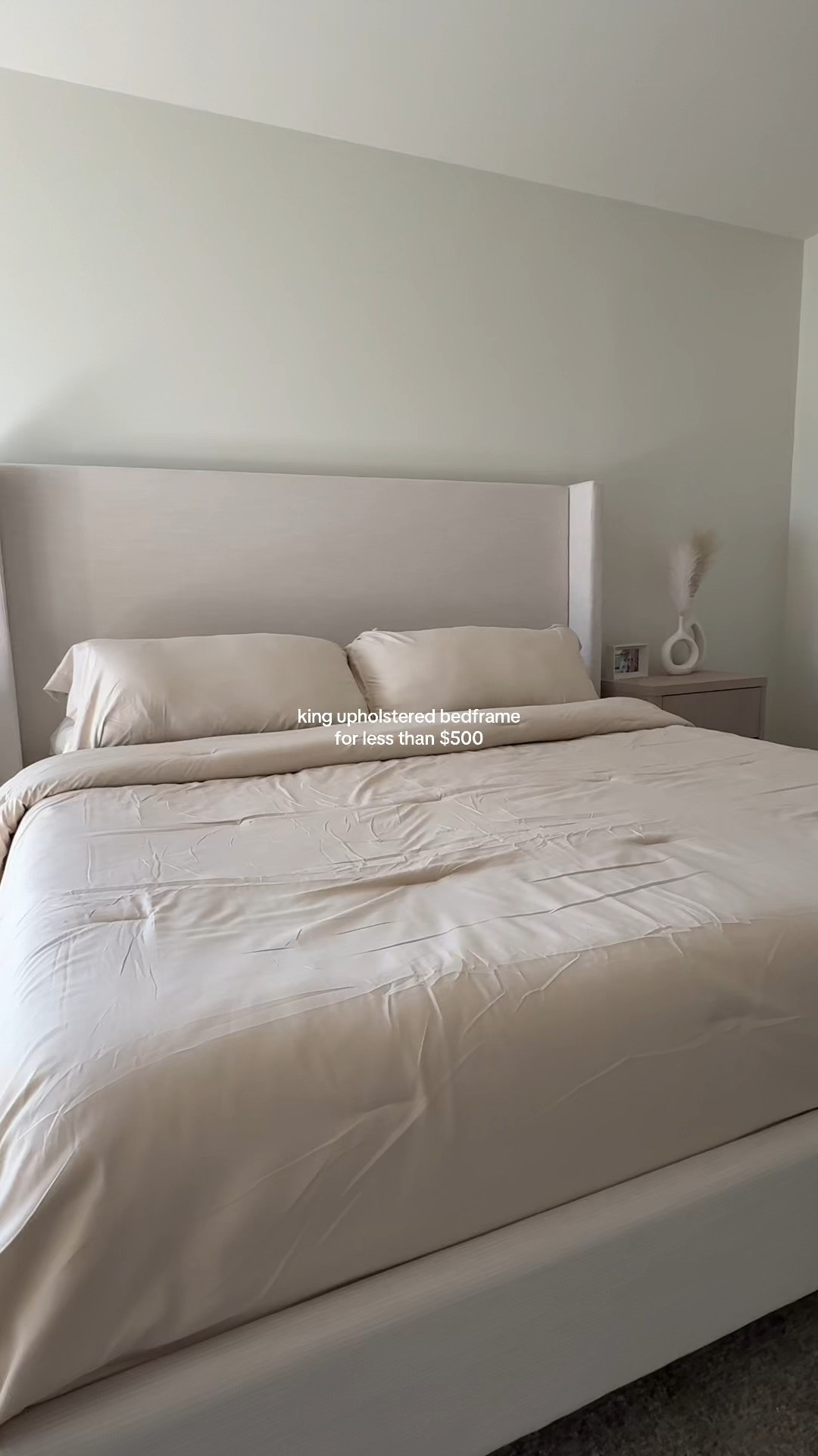 King upholstered bedf frame on sale! 

I’ve had this bed for almost a year now and love it!! 10/10 recommend✨

#bedframe #kingbed #bedroom #upholstered 

#LTKSpringSale 

#LTKHome #LTKSaleAlert