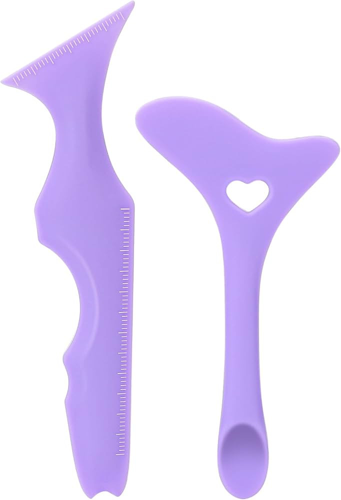 All In One Eyeliner Stencil,2 Pcs Silicone Eyeliner Tool Kit Winged Tip Eyeliner Aid Reusable Eye... | Amazon (UK)