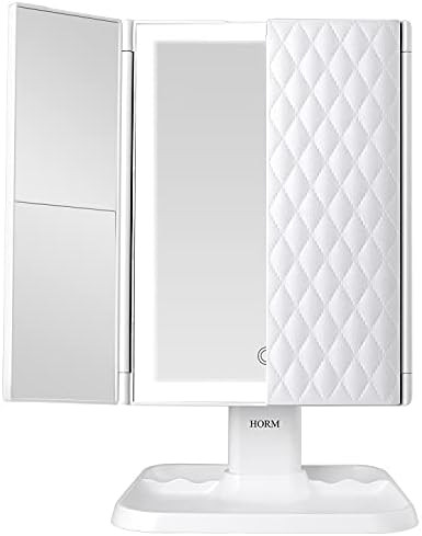 Makeup Mirror Vanity Mirror with Lights - 3 Color Lighting Modes 72 LED Trifold Mirror, 1x/2x/3x ... | Amazon (US)