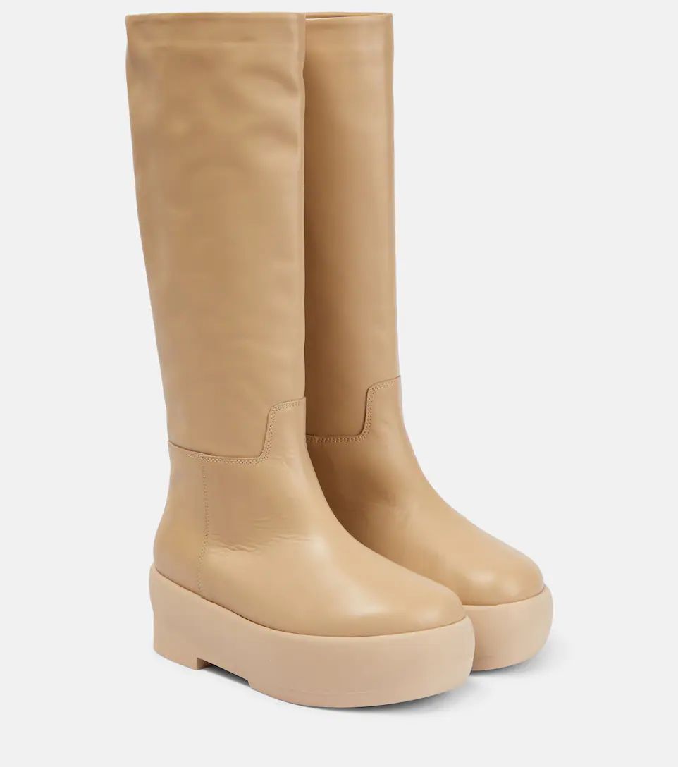 Gia 16 leather knee-high boots | Mytheresa (US/CA)