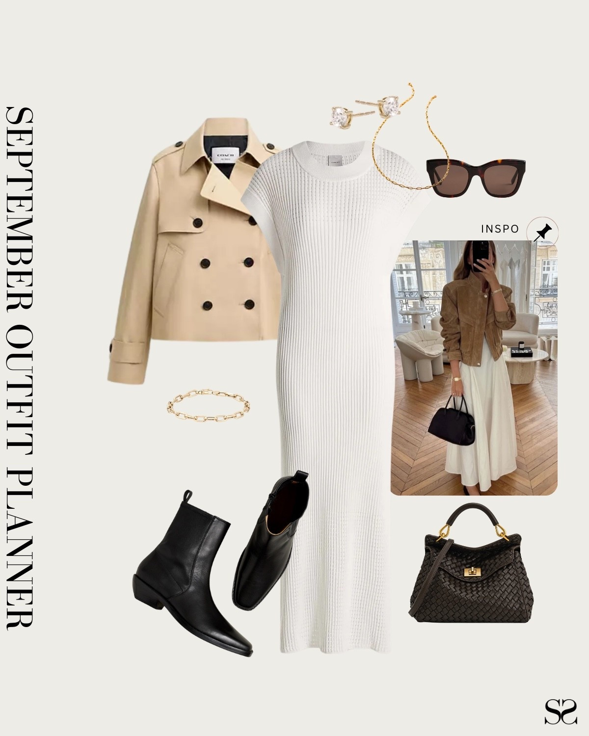 Monthly outfit planner SEPTEMBER: Summer to Fall outfits | sweater dress, cropped trench coat, boots

#summertofall #transitionalstyle #falloutfit #classicstyle #casualstyle #weekendoutfit

Image inspo credit: Pinterest 

#LTKStyleTip