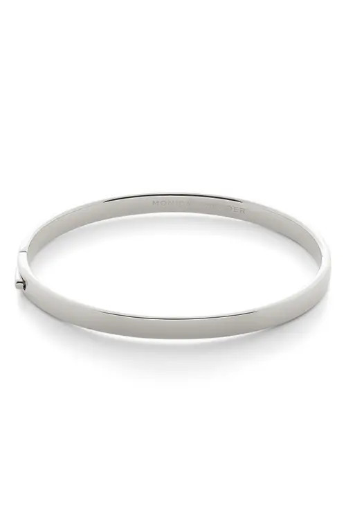 Monica Vinader Essential Hinged Bangle Bracelet in Sterling Silver at Nordstrom, Size X-Large | Nordstrom